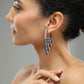 Enigmatic Blue Hanging Diamond Earrings