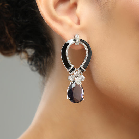 Flashy Diamond Drop Earrings