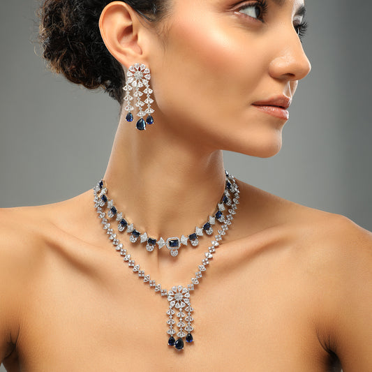 Grandiose Sapphire Necklace Set