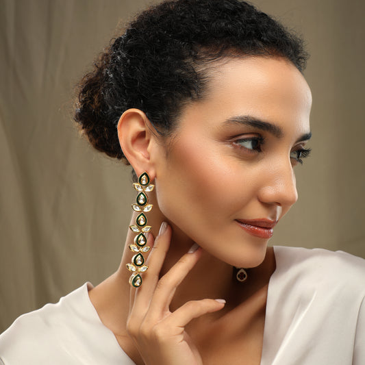 Nargis Kundan Long Earrings