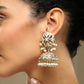 Noorani Pearls Jadau Gold Jhumka Earrings