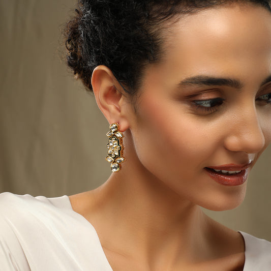 Sitara Emerald Kundan Earrings