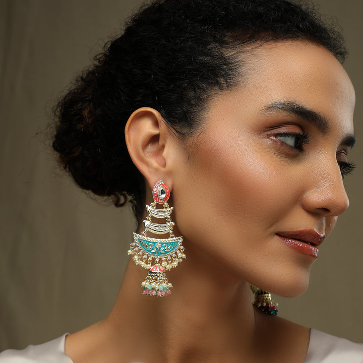 Thirza Meenakari  Long Earrings