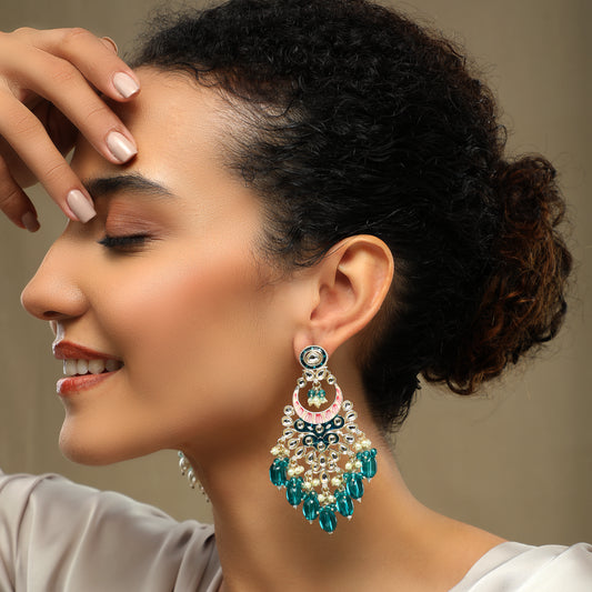 Shiddat Kundan Chand Earring