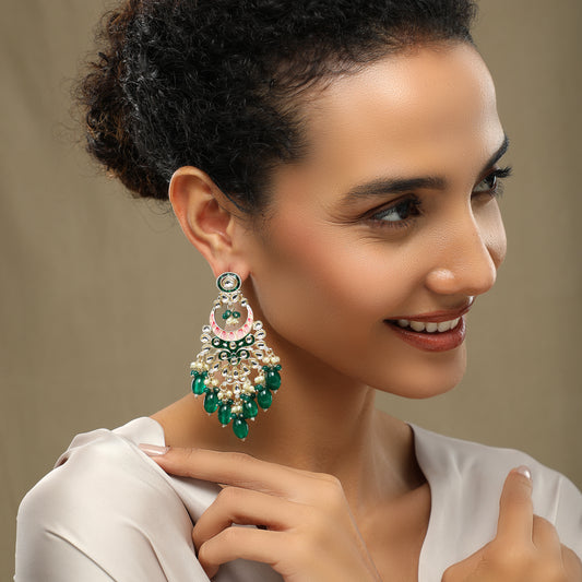 Shiddat Kundan Chand Earring