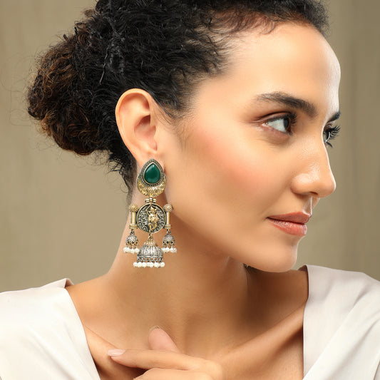 Nawaazish Oxidized Earrings