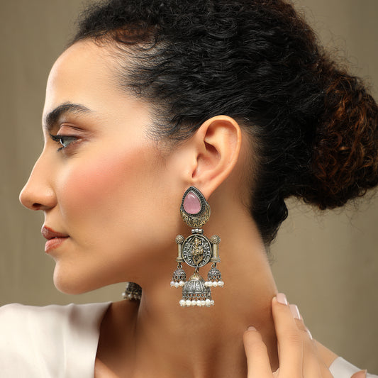 Shafaq Oxidized Earrings