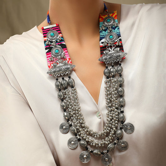 Surkh Oxidized Necklace