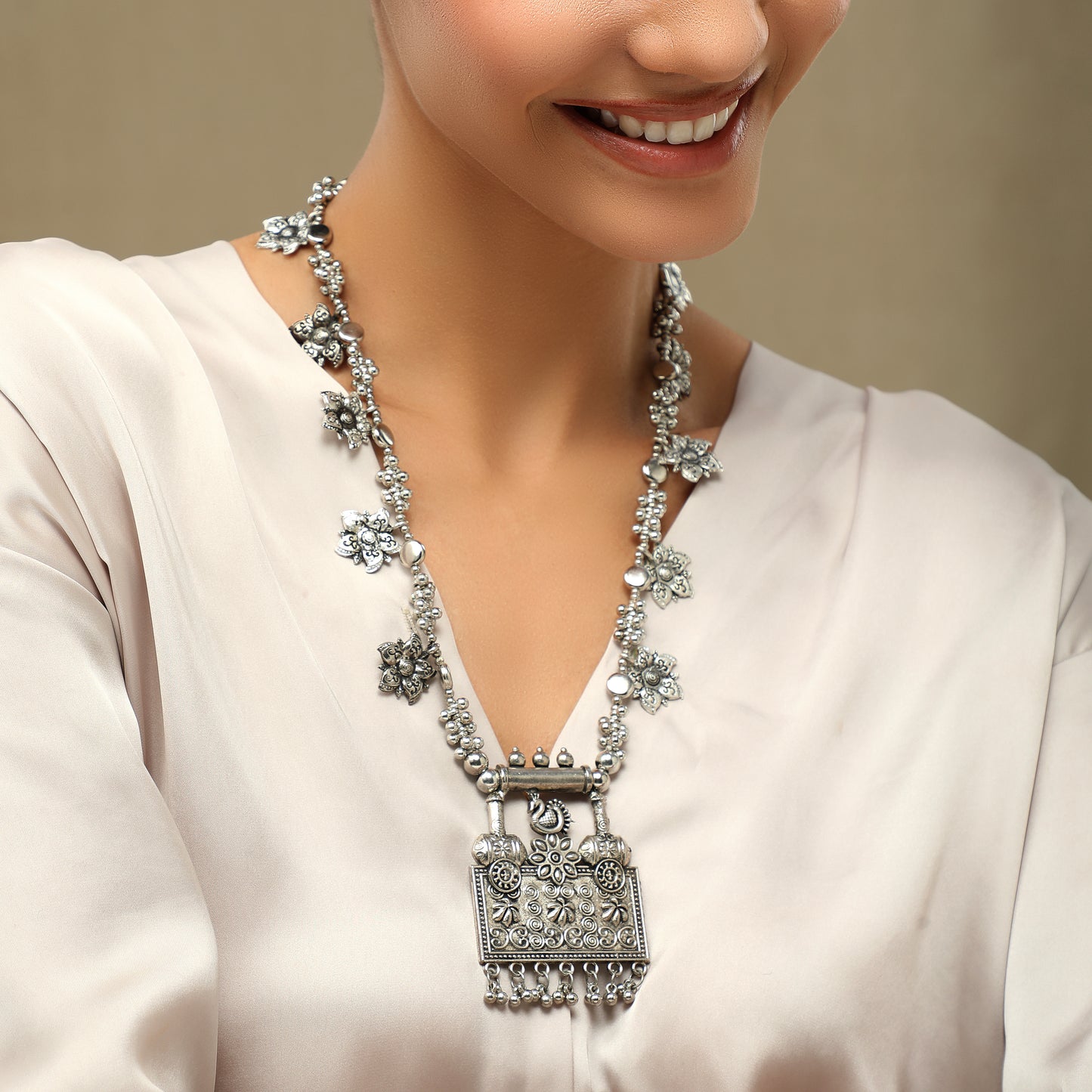 Aash Oxidized Necklace
