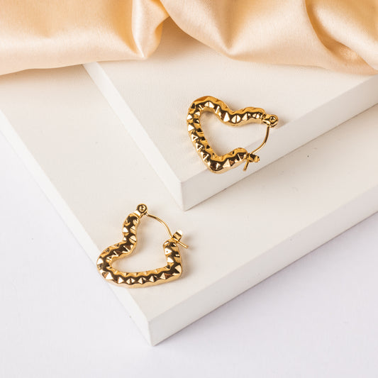 Heartbeat Gold Plated Earrings