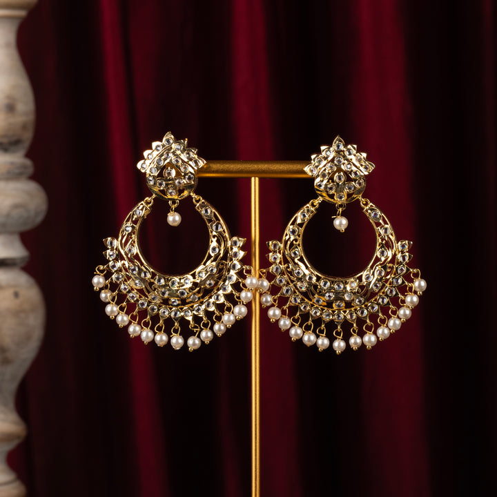 Riwayat Pearls Jadau Gold Earrings