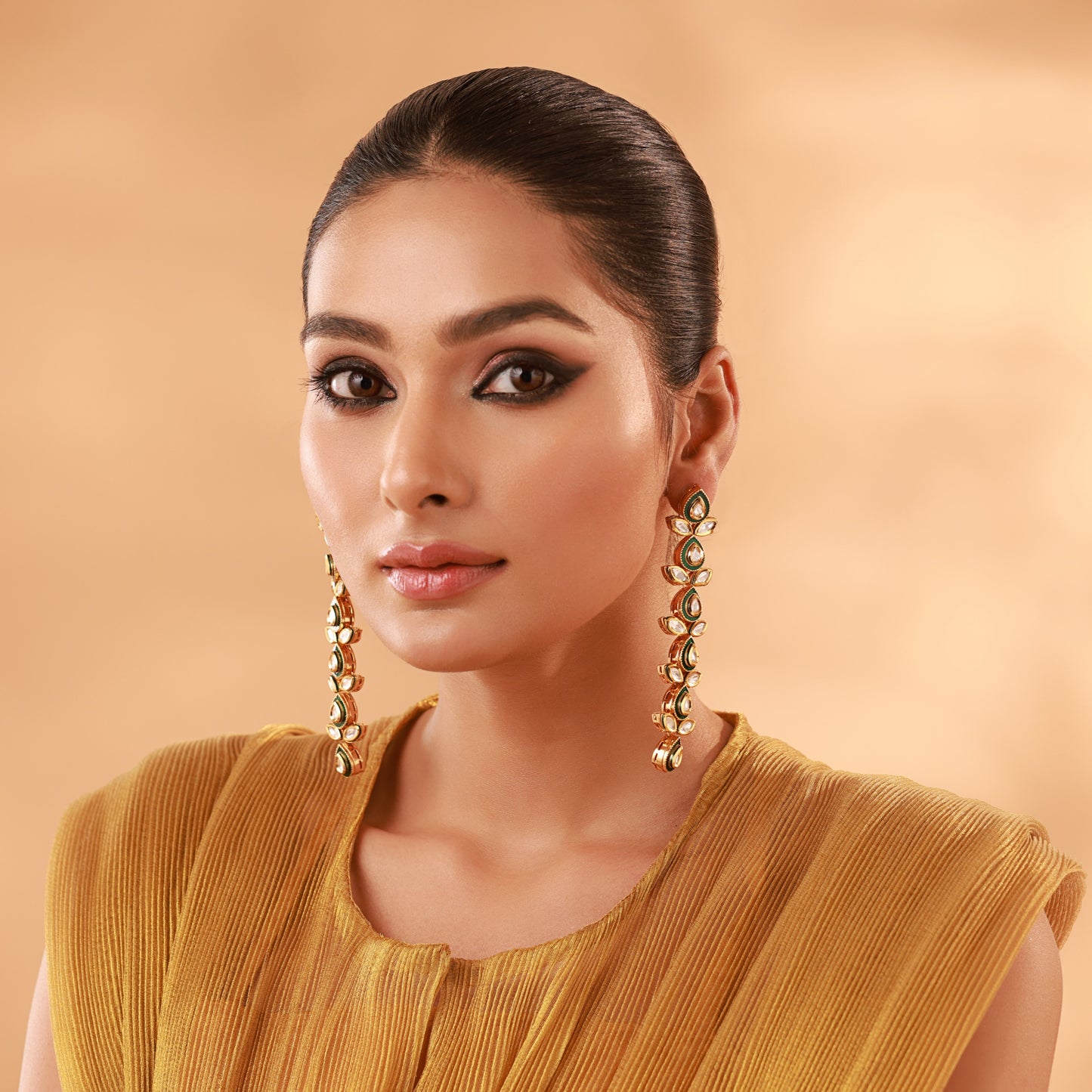 Nargis Kundan Long Earrings