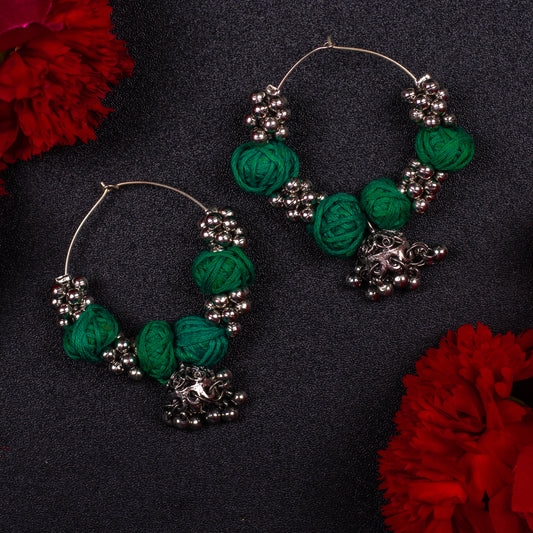 Nafisa Oxidized Ghungroo Bali Earrings