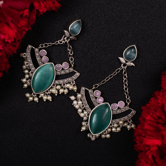 Aks Oxidized Beaded Earrings