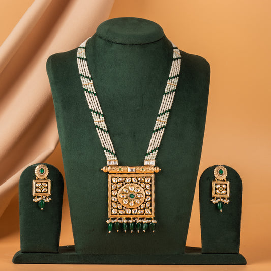 Maharani Kundan Long Necklace Set